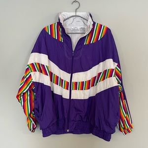 Vintage rainbow windbreaker